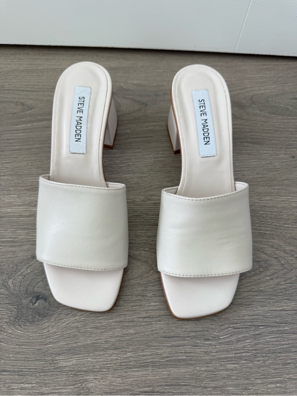 Steve Madden Cream Mules